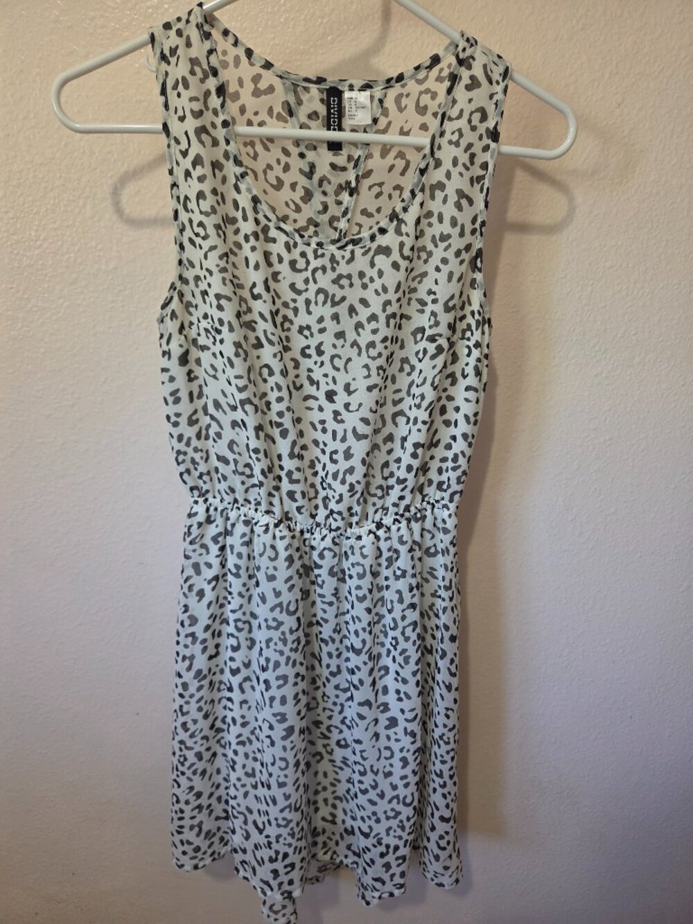 Divided White and Black Spot Dress